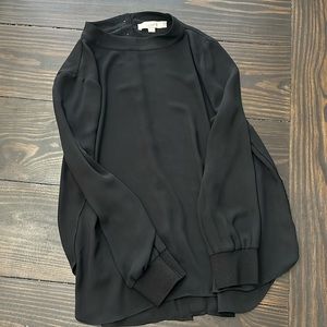 LOFT Black Chiffon Blouse
